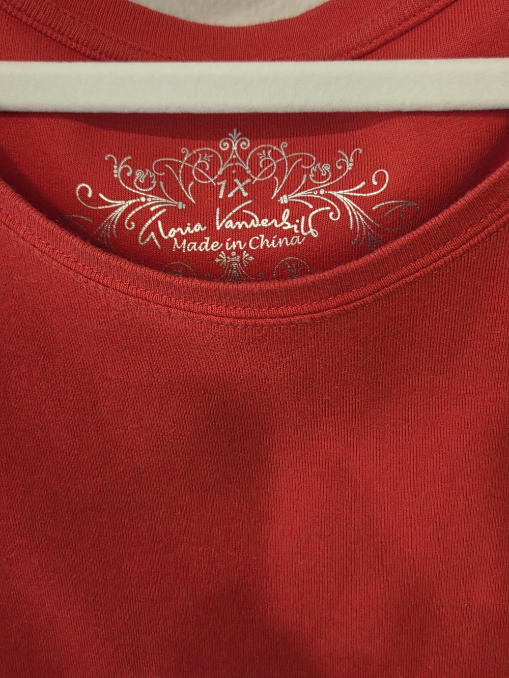 Gloria Vanderbilt Bright Red Short-Sleeve Crewneck Tee - Picture 2 of 3